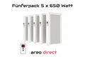 Elektroheizung 5x650W Heizung direct Flächenspeicherheizung Schamotte 12% Rabatt