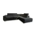 MASSENO Ecksofa mit Schlaffunktion Apiro , schwarz , Maße (cm): B: 277 H: 90