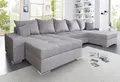 COLLECTION AB Wohnlandschaft Josy XXL U-Form, B: 333 cm, mit 2 Recamieren 77 & 97 cm, Bettfunktion, Bettkasten & 2 Zierkissen, Federkern