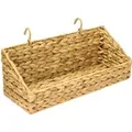 HMF 37221 Hängekorb Geflochten Wasserhyazinthe Aufbewahrungskorb 40 x 15 x 15 cm