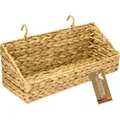 HMF Hängekorb aus nachhaltiger Wasserhyazinthe, Aufbewahrungskorb zum Aufhängen, 40 x 15 x 15 cm - Braun