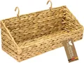 HMF Hängekorb 40 x 15 cm aus Wasserhyazinthe Flechtkorb
