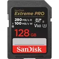 SanDisk SD-Karte Extreme Pro, SDSDXEP-128G-GN4IN, 128GB, bis 280 MB/s, SDXC, mit V60 und UHS-II U3
