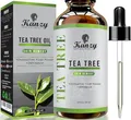 Kanzy Teebaumöl Naturrein 60ml mit Pipette Kaltgepresst Tea Tree Oil für Körper, Gesicht, Haut, und Nagel Anti Pickel, Haaröl, Akne Öl, Acne Serum gegen Unreine Haut, Öle für Diffuser
