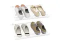 COSTWAY Schuhregal, 2-tlg., Wandmontage, Metall-Draht Lagerorganisator Set, 61x30cm