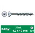 SPAX Spanplattenschraube Spax Senkkopf TX Wirox 4x40 mm 1000 Stück/Box