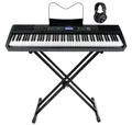 Starkes Piano Plus Stage Set mit Hammertastatur, X-Keyboardständer & Kopfhörer