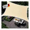 Duke-Handel LED Sonnensegel Maia Rechteckig – Solar-Beleuchtung & Wasserdichter UV-Schutz – Hochwertiges Polyester für Garten & Terrasse (Beige 3x2m)