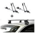 2x Fahrradträger SAGITTAR + Dachträger K1 MEDIUM kompatibel mit für VW T-Roc (5Türer) ab 18