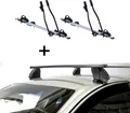 2x Fahrradträger SAGITTAR + Dachträger K1 MEDIUM kompatibel mit für VW T-Roc (5Türer) ab 18