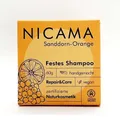 Nicama - Shampoo "Sanddorn-Orange" (COSMOS) – 60g - Natur-seife ohne Plastik, Vegan, Palmölfrei, Tierversuchsfrei