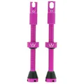 Peaty's X Chris King MK2 Tubeless Ventil Presta - Integrierter Speichenschlüssel & Ventilkernentfernungskappen, Mountainbike, Rennrad Fahrrad Reifen, Kompatibel einfügen, 7075 Aluminium - 60mm Rosa