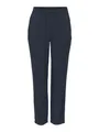 VERO MODA Damen Legere Leinen Stoffhose Casual Schlupfhose Lockere Ankle Pants, Farben:Blau-2, Größe:XS