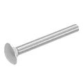SECCARO Schlossschraube M8 x 75 mm, Edelstahl V2A VA A2, DIN 603 / ISO 8677, Flachrundkopf mit Vierkantansatz, Vollgewinde, 20 Stück