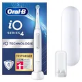 Oral-B iO Series 4 Elektrische Zahnbürste/Electric Toothbrush, 4 Putzmodi für Zahnpflege, Valentinstagsgeschenk für Ihn/Sie, Designed by Braun, quite white, TESTSIEGER Stiftung Warentest (12/2023)