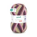 Gründl Wolle Big Mamma Print - XXL Wolle zum Stricken mit Farbverlauf - Weich und hautfreundlich - 100% Polyacryl - 1 Knäuel 400 g / 1040 m - Nadelstärke 3,5-4,5 - malve-nude-limette-graugrün