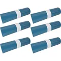 Hossi's Wholesale – 120 Liter Abfallsäcke, 6 Rollen à 25 Stück – Blaue Müllsäcke für Haus-, Garten- & Gastronomieabfälle – reißfeste Müllbeutel mit 39my Stärke (700 x 1100 mm)