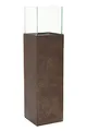 VIVANNO Windlicht-Säule Kerzenhalter Deko-Laterne Candela Quarzgrau 100 cm hoch