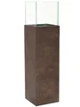 VIVANNO Bodenwindlicht Alu-Verbund CANDELA Rechteckig - Quarzgrau Seidenmatt Mit Muster (1 St), 25x25x100 cm