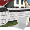 Sichtschutz Rolle 35m blickdicht PVC Zaunfolie Sichtschutzfolie Windschutz für Doppelstabmatten Zaun Sichtschutzrolle - Weiss - Weiß