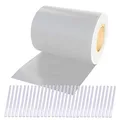 Plantiflex Sichtschutz Rolle 35m Blickdicht PVC Zaunfolie Windschutz für Doppelstabmatten Zaun (Weiß)
