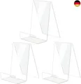 Buchständer, 3 Stück Buchaufsteller, Buchhalter, Durchsichtige Acryl B
