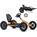 BERG Buddy B-Orange Pedal-Gokart mit Passenger-Trailer