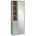 Garderobenschrank Bari in Grün/Eiche Artisan