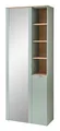 BARI Garderobenschrank mit Spiegel in Schilfgrün, Artisan Eiche Optik FSC-zertifiziert - Moderner Flurgarderoben Schrank mit viel Stauraum - 78 x 202 x 38 cm (B/H/T)
