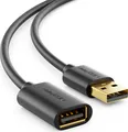 deleyCON 3,0m USB 2.0 High Speed Kabel Verlängerungskabel USB A-Stecker zu USB A-Buchse - Schwarz