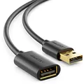 deleyCON 3,0m USB 2.0 High Speed Kabel Verlängerungskabel USB A-Stecker zu A-Buchse - Schwarz