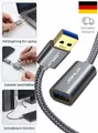 JSAUX USB 3.0 Verlängerung Kabel 2M, USB A Stecker auf A Buchse Nylon Verlängeru