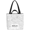 VOID Henkeltasche (1-tlg), Berlin Map Hauptstadt Karte Stadt-Plan Berliner Bär Deutschland Ost W bunt