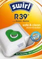 Swirl R 39 MicroPor Plus Staubsaugerbeutel Vorteilspack, 10 Beutel für Rowenta