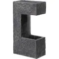 DOBAR Gartenbrunnen, mit Pflanzkasten, BxHxL: 20,5 x 70 x 39 cm, Polyresin - grau