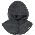 Joha Schlupfmütze Schalmütze aufknöpfbar Balaclava Merino-Wolle grau 41