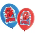 Amscan Spiderman Luftballons (6 Stück, rot & blau)