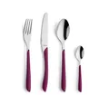 Kuppels Besteck-Set PRISMA (24-tlg), 6 Personen, Edelstahl Rostfrei 18/0 ABS, Griff Kunststoff, wildberry glänzend