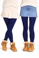 Good Deal Market 2 Kinder Thermostrumpfhosen mit flauschigem Innenfleece Vollfrottee tolle Unifarben Grösse 122-128, Marine