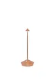 Zafferano, Pina Lampe mit Kupferblättern, Kabellose, Wiederaufladbare Tischlampe mit Touch Control, Für den Innenbereich Geeignet, Dimmer, 2200-3000 K, Höhe 29 cm