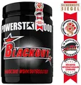 Powerstar Food BLACKOUT - Hardcore Pre Workout Booster, 600 g Dose, Green Lemon