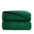 DecoKing RESTILO Kuscheldecke 150x200 cm flaschengrün Decke Microfaser Wohndecke Tagesdecke Fleece weich sanft kuschelig skandinavischer Stil grün dunkelgrün Henry