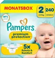 Pampers Baby Windeln Größe 2 4-8kg Premium Protection Mini Monatsbox 240 Stück