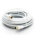 PremiumX 25m BASIC-LINE TV Antennenkabel IEC-Anschlusskabel Koaxial-Kabel mit Mantelstromfilter HDTV 4K - Weiß