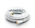 PremiumX 25m BASIC-LINE Koaxial-Kabel IEC-Anschlusskabel HDTV 4K - Weiß TV-Kabel