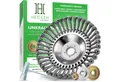 Heckenpracht Drahtbürste Freischneider, Profi Unkrautbürste für Freischneider 25,4mm Bohrung, (Wildkrautbürste für Motorsense zur effektiven Unkrautentfernung)