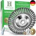 HECKENPRACHT© Profi Unkrautbürste für Freischneider | Verbessertes Konzept 2024