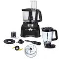 Tefal DO821838 Double Force Black Foodprozessor, Kunststoffgehäuse, 1000 Watt, 3 l Behälter, Standmixeraufsatz, 3 Geschwindigkeiten, Universalzer... - Schwarz