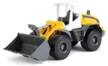 Lena Worxx Radlader Liebherr L538 Litronic 48 cm, realistisches Baustellenfahrzeug, Robustes Spielzeug mit funktionstüchtiger Schaufel und Griff, für Kinder ab 3 Jahren, Gelb