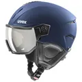 uvex Instinct Visor - robuster, stylischer, optimal belüfteter Skihelm mit beschlagfreiem Visier für Damen und Herren - Navy mat - 53-56 cm